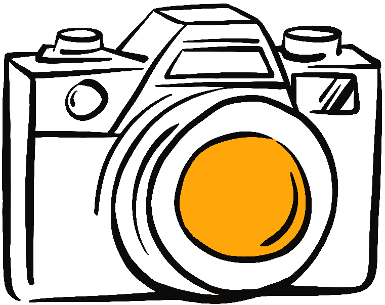 Pictogramme Photographie. Représenté par un appareil photo.