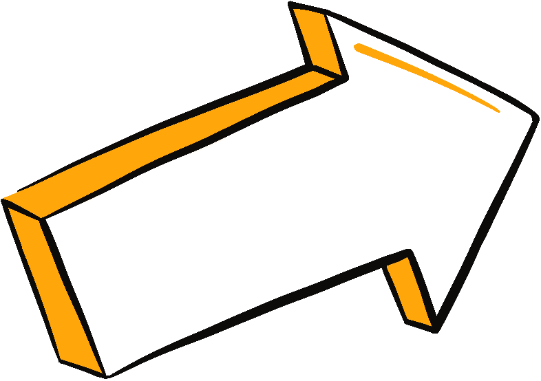 Pictogramme Signalétique. Représenté par une flèche qui évoque la direction, le chemin à suivre.